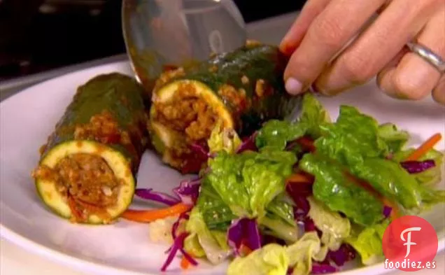 Calabacín Relleno de Ternera y Bulgur
