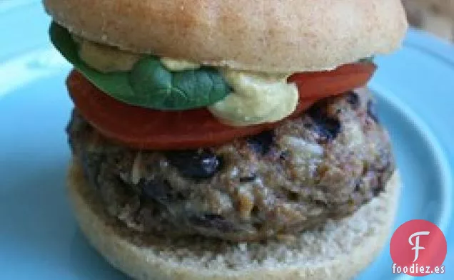 Hamburguesas de Pavo con Frijoles Negros