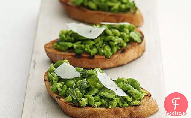Crostini de habas (habas) 