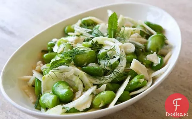 Ensalada de Hinojo de Habas de Primavera
