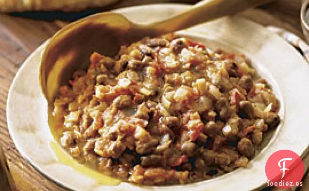 Habas Especiadas Con Tomate Y Cebolla (foul Imdamis)