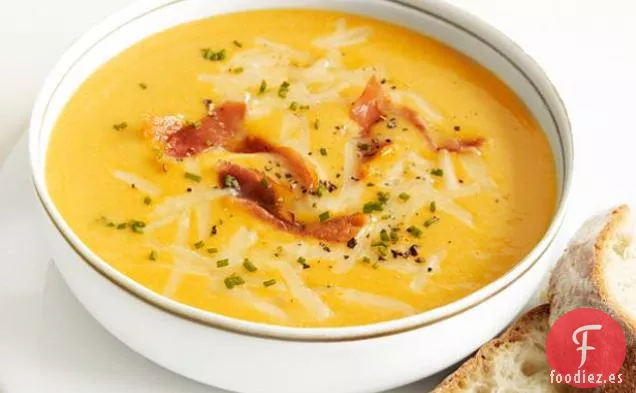 Sopa de Manzana, Queso Cheddar y Calabaza