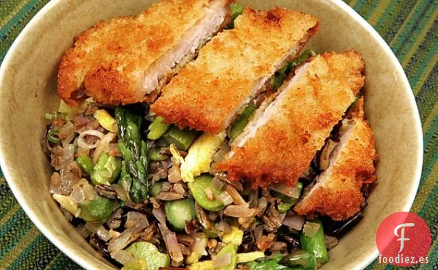 Katsudon De Arroz Salvaje Con Verduras De Primavera