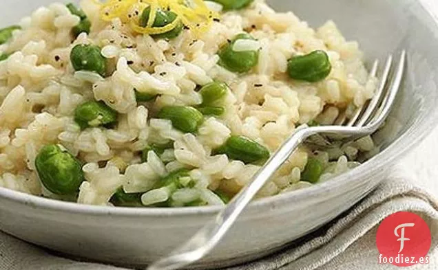Risotto de Habas, Pecorino y Limón