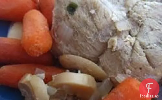 Lomo de Cerdo de Cocción Lenta con Cerveza y Verduras