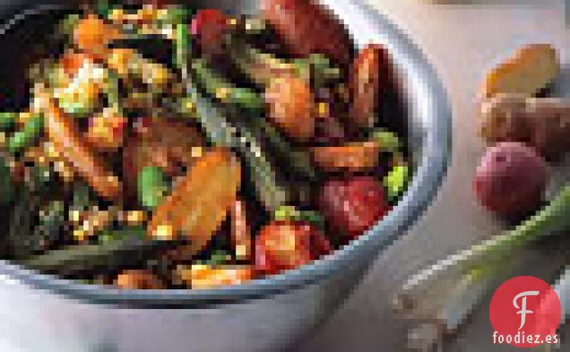 Ensalada De Patata Asada Y Okra