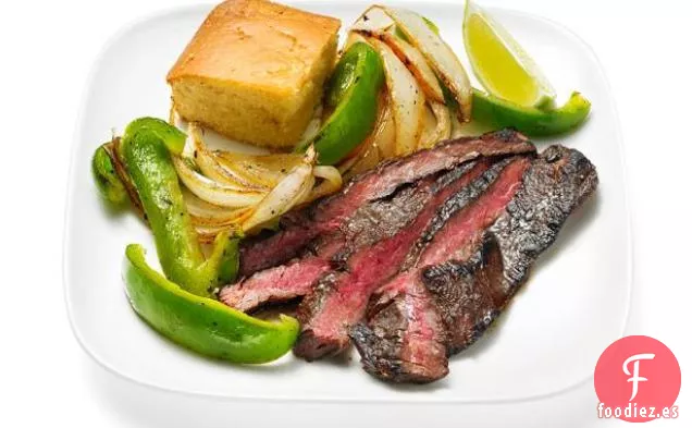 Bistec Frotado con Café Con Pimientos y Cebollas
