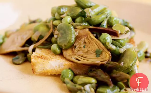 Bruschetta de Verduras de Primavera