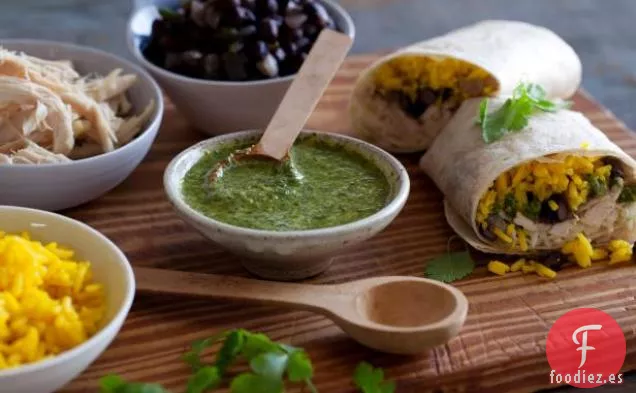 Burritos de Pollo Fáciles con Mojo