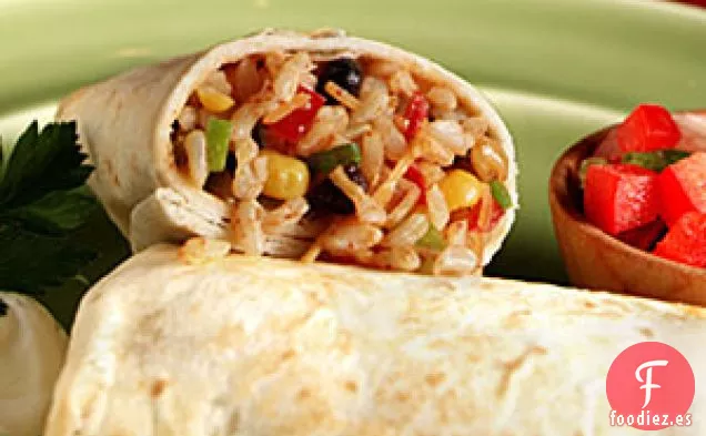 Burrito de Arroz Integral y Frijoles Negros