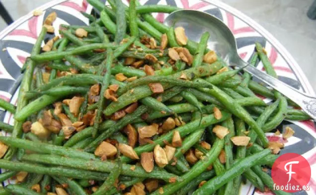 Judías Verdes Salteadas Con Almendras Tostadas