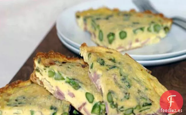 Espárragos, Tocino Canadiense y Frittata de Queso: Baja en carbohidratos