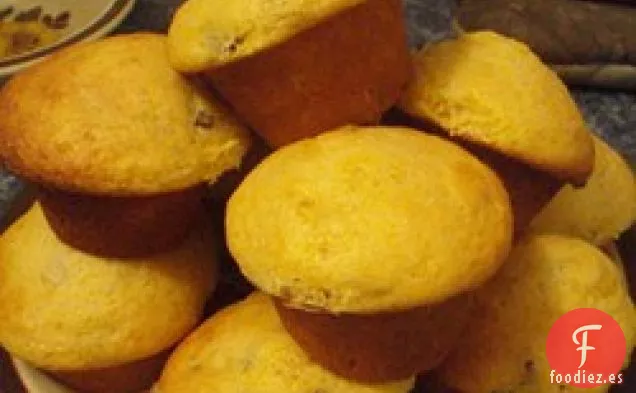 Muffins de Yogur de Calabaza y Pasas