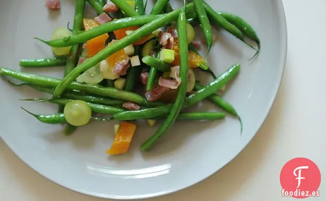 Judías Verdes Con Albaricoques Y Jamón Serrano