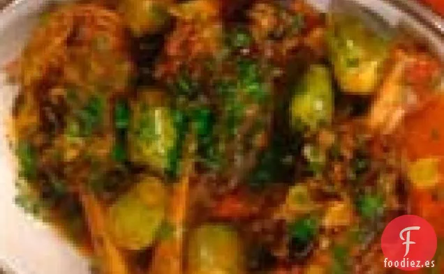 Mangos de Cordero con Alcachofas y Aceitunas: Stinci di Agnelli con Carciofi e Olive