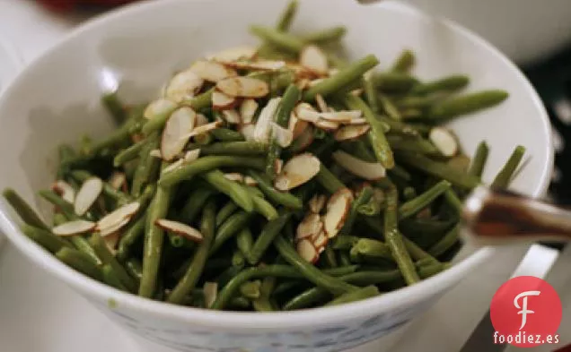 Judías Verdes Con Mantequilla Dorada Y Almendras