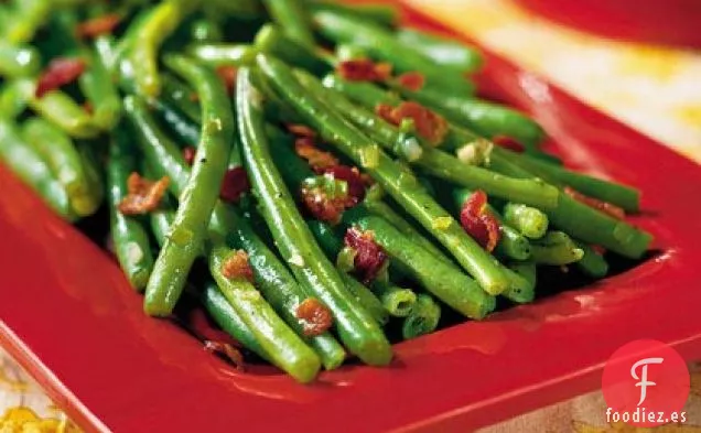 Judías Verdes Salteadas Con Tocino