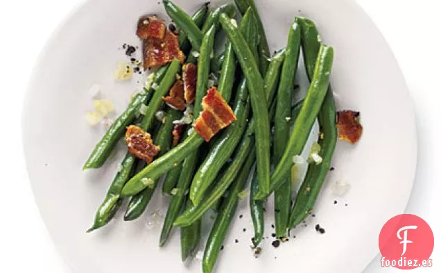 Judías Verdes con Tocino y Pimienta