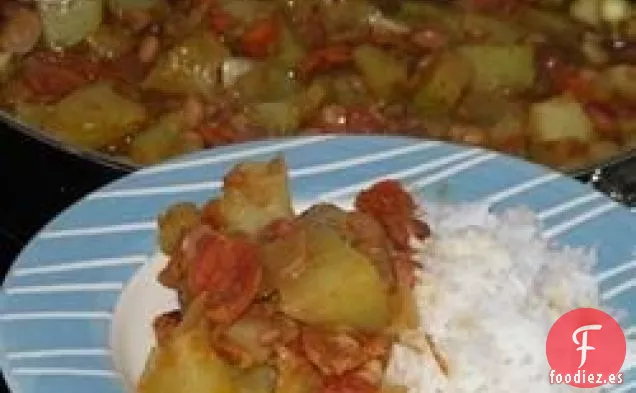 Estofado de Chayote y Salchichas