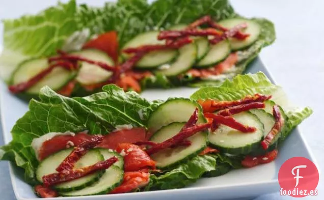 Envolturas de Lechuga de Salmón Ahumado