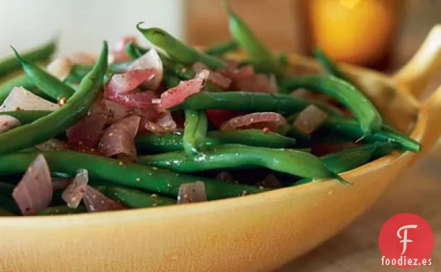 Judías Verdes con Vinagreta de Cebolla Asada