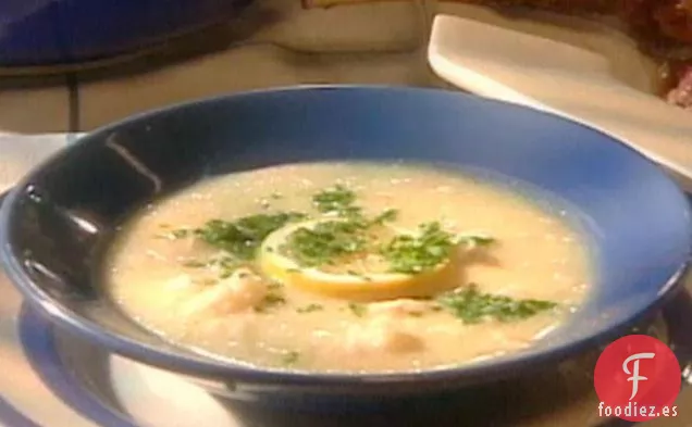 Avgolemeno (Sopa de Pollo con Salsa de Huevo y Limón)