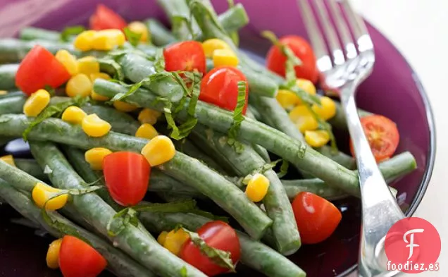 Ensalada De Judías Verdes Con Aderezo De Queso De Cabra