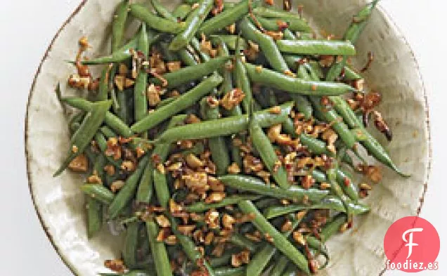 Judías Verdes Con Pimentón Ahumado Y Almendras