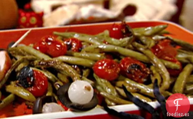 Judías Verdes con Tomates Asados y Semillas de Mostaza