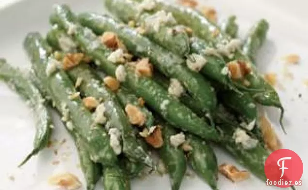 Judías verdes de nuez y Queso Azul