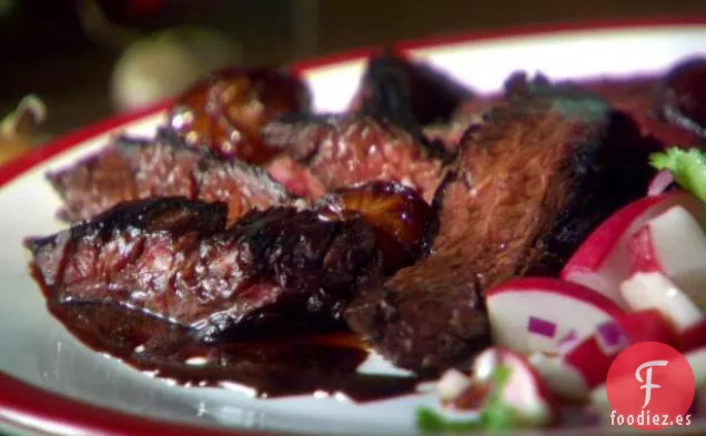 Filete de Vino Tinto y Granada con Cebolla Cipollini