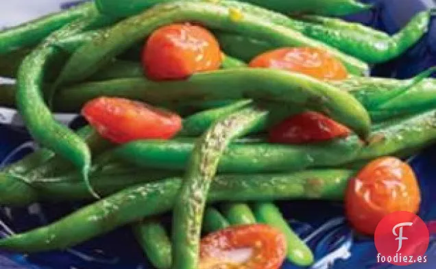 Judías Verdes Salteadas y Tomates Cherry