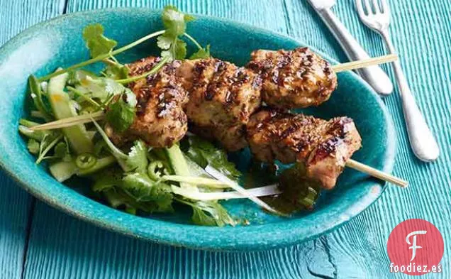 Kebabs de Cerdo con Comino y Chile