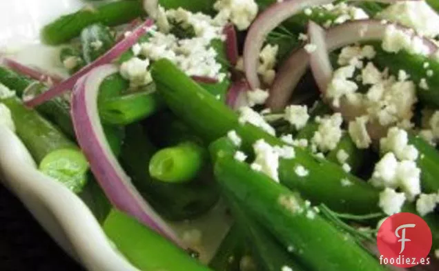 Judías Verdes Con Queso Feta Y Eneldo