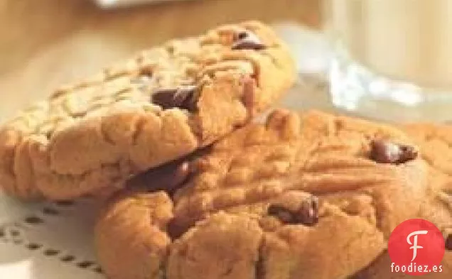 Galletas de Mantequilla de Maní con Chispas de Chocolate