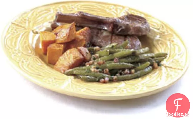 Judías Verdes Con Panceta, Ajo Y Hierbas
