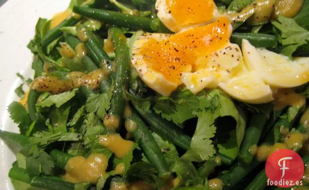 Ensalada de Frijoles Verdes con Cilantro