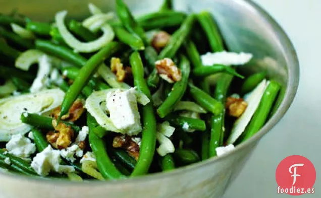 Ensalada de Frijoles Verdes con Nueces, Hinojo y Queso de Cabra