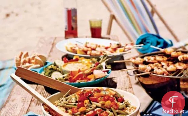 Ensalada de Orzo con Maíz, Judías Verdes y Tomates