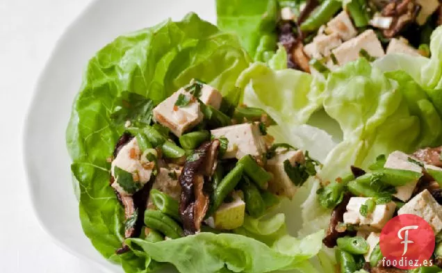 Ensalada de Tofu, Frijoles Verdes y Shiitake