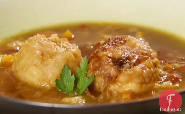 Sopa de tres frijoles con Albóndigas de Pavo y Albóndigas de Mostaza Dijon
