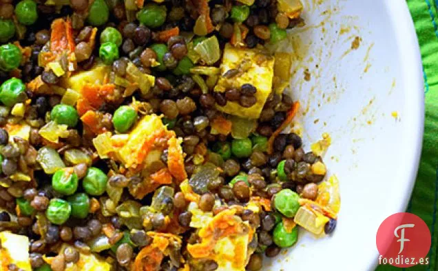Lentejas al Curry con Paneer