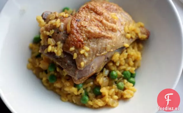 Cena de esta noche: Pollo y Arroz con Azafrán