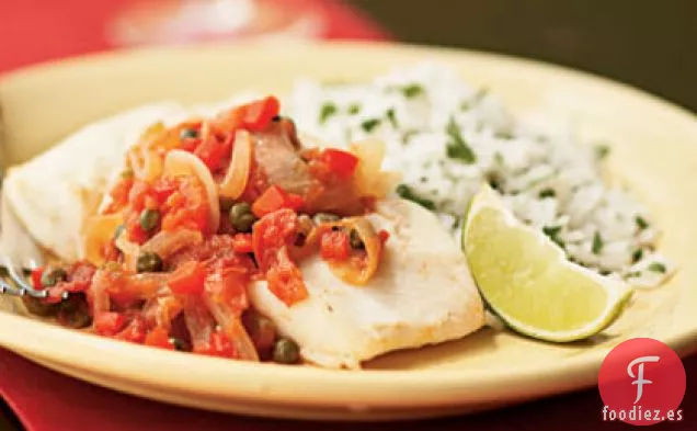 Halibut con Salsa de Alcaparras