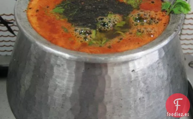 Paruppu Rasam Clásico-La Sopa Mulligatawny Original