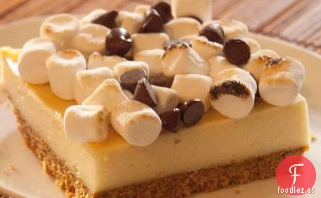Barras de Pastel de Queso S'mores