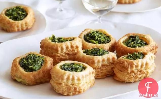 Bolsillos de Hojaldre de Queso y Espinacas