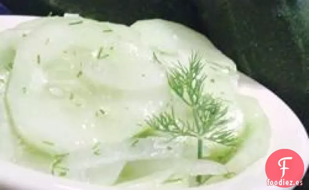 Rodajas De Pepino Con Eneldo