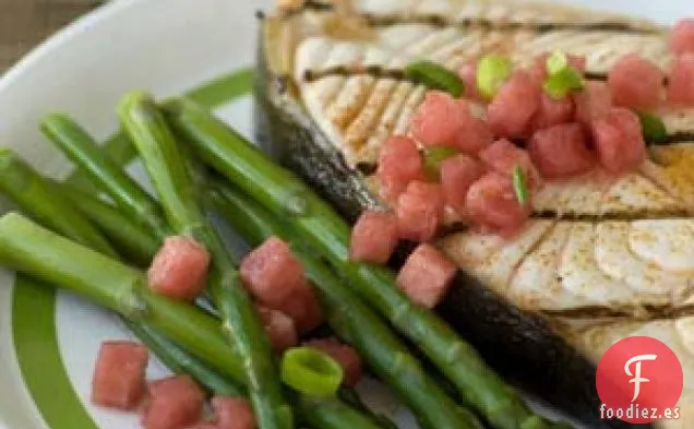 Fletán Con Salsa De Sandía