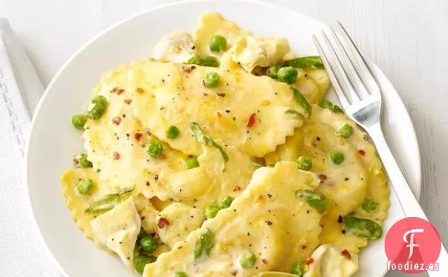 Agnolotti Con Salsa De Alcachofas